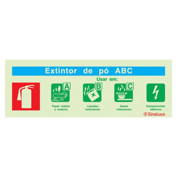 Sinal de Agente Extintor de Pó ABC P0453