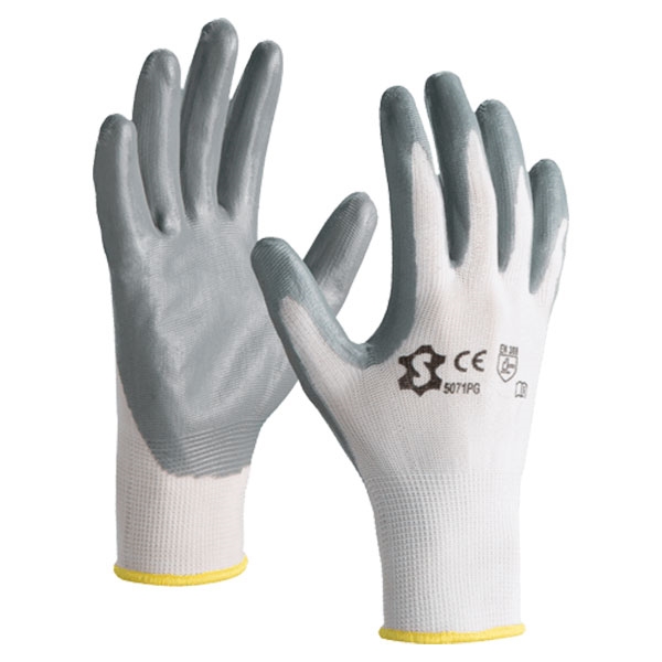 Luvas Nylon Revestido Nitrilo Cinza 5071PG