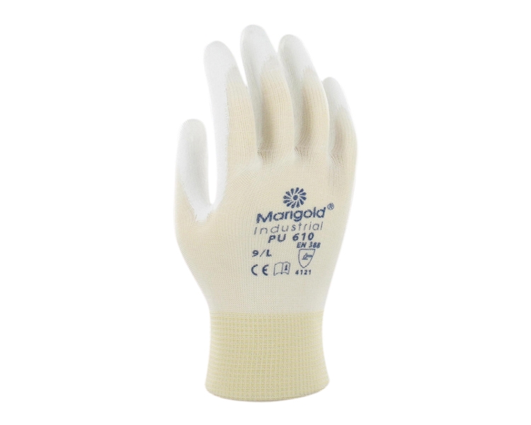 Luvas Comasec Poliamida Branca Rev. PU Branco PU-610