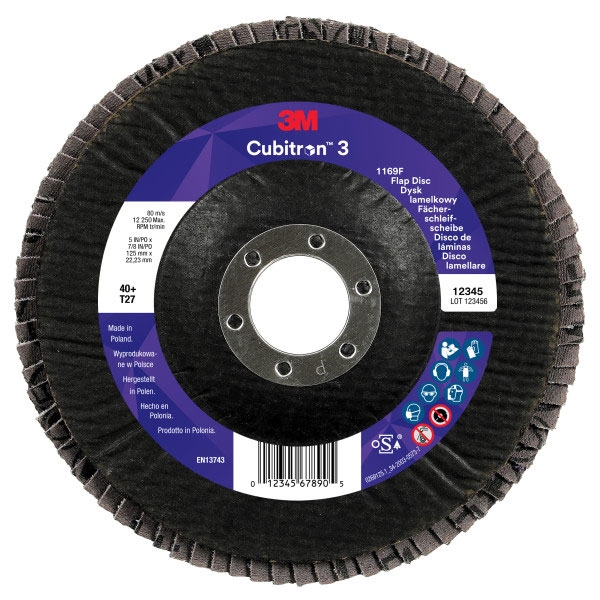 Disco Lamelas 3M™ Cubitron™ 3 1169F T27 Plano