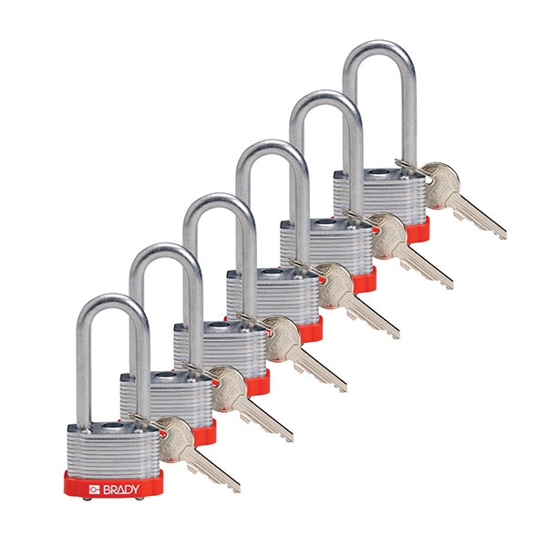 Cadeado Aço 51mm Brady 814106 (6 unidades)