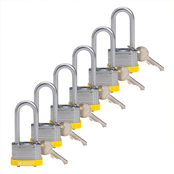 Cadeado Aço 51mm Brady 814107 (6 unidades)